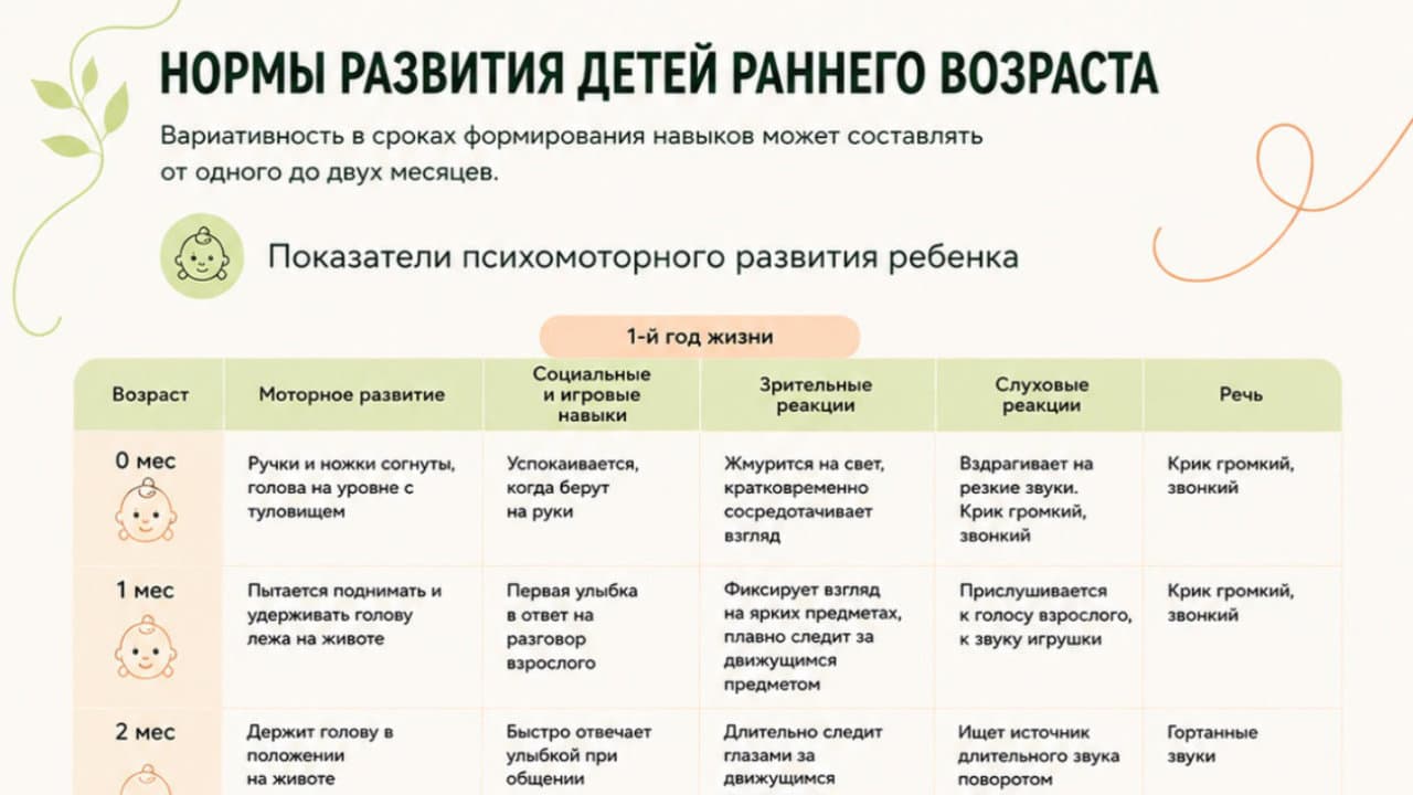 Главные этапы развития ребенка